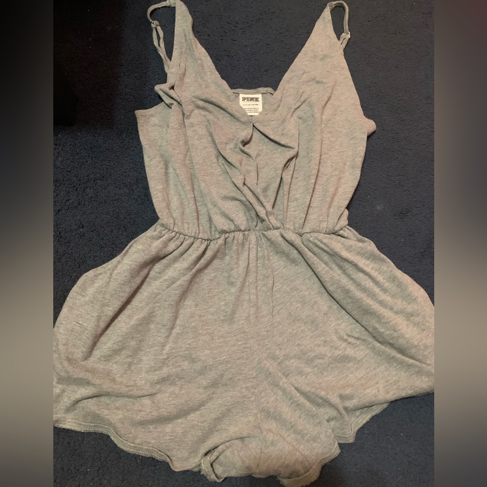Pink VS Romper with pockets